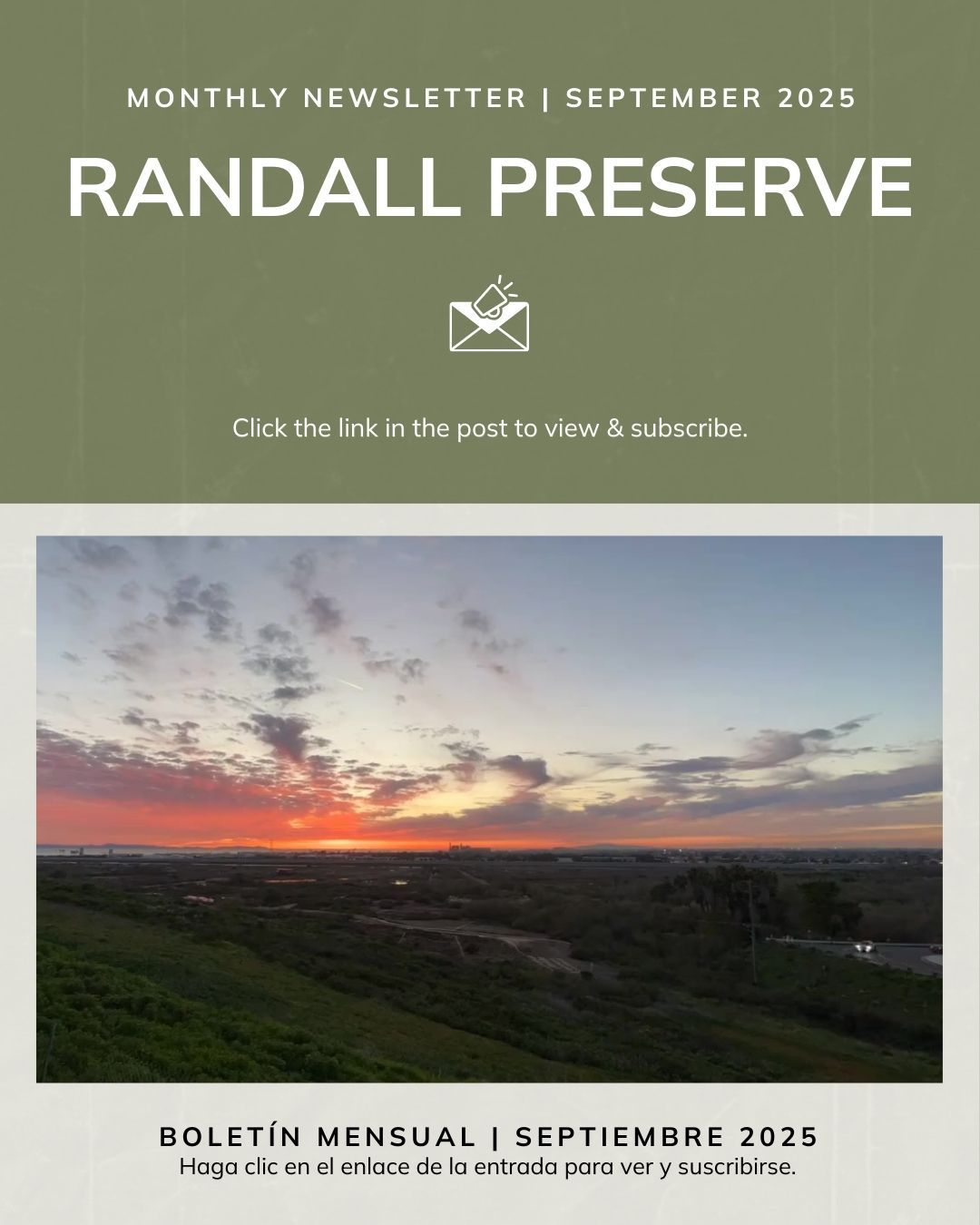Randall Preserve Newsletter Post